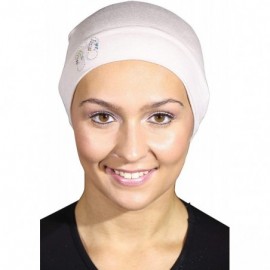 Skullies & Beanies Womens Soft Sleep Cap Comfy Cancer Hat with Studded Flip-Flops Applique - Beige - CV12O0TFOQP $19.31
