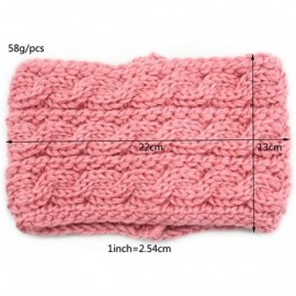 Headbands Women Knitting Wool Crochet Headband Winter Ear Warm Headwrap Hair Accessories JA50 - 6 Teal - CY12NBZDX2D $13.20