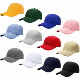 Baseball Caps Wholesale 12-Pack Baseball Cap Adjustable Size Plain Blank Solid Color - Assorted Color Group 1 - C319546QT4N $...