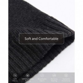 Skullies & Beanies Men's 100% Merino Wool Scarf- Beanie Hat Gift Box Set - Charcoal - CK193WK78EH $29.83