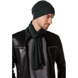 Skullies & Beanies Men's 100% Merino Wool Scarf- Beanie Hat Gift Box Set - Charcoal - CK193WK78EH $29.83