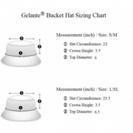 Bucket Hats 100% Cotton Packable Fishing Hunting Summer Travel Bucket Cap Hat - 2pcs Black & White - CW18EQ9CEIR $20.98