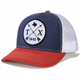 Baseball Caps Men's Texas Arrow Patch Trucker Hat - Blue/Red/White - CE186NS8CLE $29.51