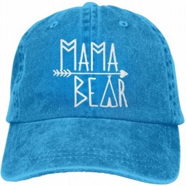 Baseball Caps Mama Bear Denim Hat Adjustable Female Stretch Baseball Hats - Royal Blue - CM18CD02XXL $11.81