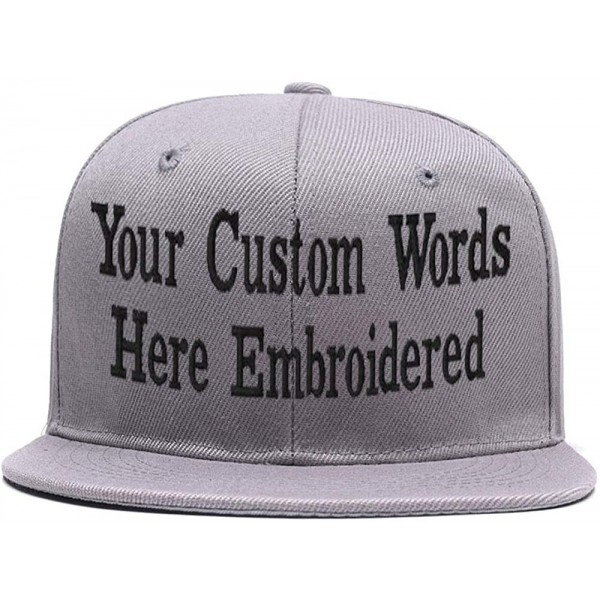 Baseball Caps Custom Embroidered Baseball Cap Personalized Snapback Mesh Hat Trucker Dad Hat - Hiphop Grey-1 - CE18HLINDOZ $1...