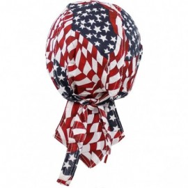 Baseball Caps American Flag Doo-Rag Patriotic Du-Bandana Skull Cap with Sweatband - CA18CHESI43 $15.14