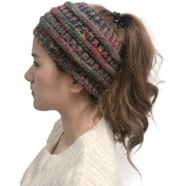 Skullies & Beanies Women Cable Knit Ear Muffs- Thick Crochet Ear Warmer Wide Headwrap Headband for Winter Teens Girls - C718Z...