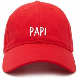 Baseball Caps Papi Daddy Baseball Cap- Embroidered Dad Hat- Unstructured Six Panel- Adjustable Strap (Multiple Colors) - Red ...