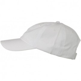 Baseball Caps Solid Brushed Cotton Twill Low Profile Cap - White - White - C511918D4M5 $8.03