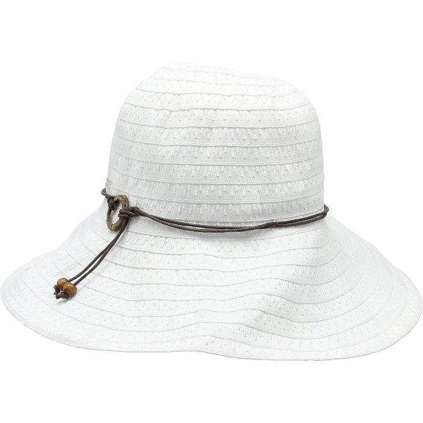 Sun Hats Women's Coconut Ring Safari Sun Hat - White - CX115TFVTOT $31.61