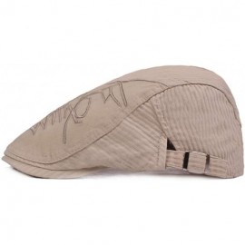 Newsboy Caps Unisex Cotton Duckbill Ivy Cap Golf Driving Flat Cabbie Newsboy Beret Hat Solid Color - Beige-2 - CL18WH04HAA $1...