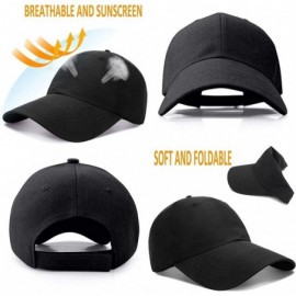 Baseball Caps Plain Adjustable Baseball Cap Classic Adjustable Hat Men Women Unisex Ballcap 6 Panels - Black/Pack 2 - CB192WS...