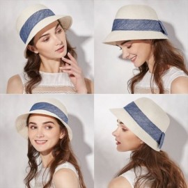 Bucket Hats Womens UPF50 Foldable Summer Sun Beach Straw Hats Accessories Wide Brim - 89316_white - C917YNA2RED $20.22