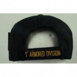 Baseball Caps US Warriors U.S. Army 1st Armor Division Baseball Hat One Size Black - C311KFJVOQ7 $21.45