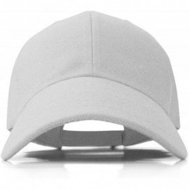 Baseball Caps Plain Baseball Cap Adjustable Men Women Unisex - Classic 6-Panel Hat - Outdoor Sports Wear - White - C818HDCIG4...