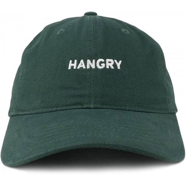 Baseball Caps Hangry Embroidered 100% Cotton Adjustable Cap - Hunter - C212NFFYXBO $16.44