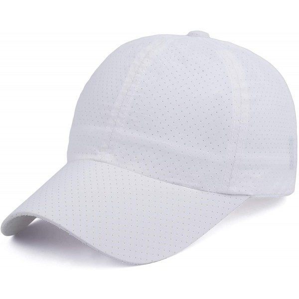 Baseball Caps Mesh Baseball Cap Quick Dry Cooling Sun Hat Unstructured Portable Sports Cap for Hiking Golf Running Tennis - C...