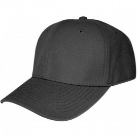 Baseball Caps Blank Fitted Curved Cap Hat - Charcoal - CE112BULA6L $8.56