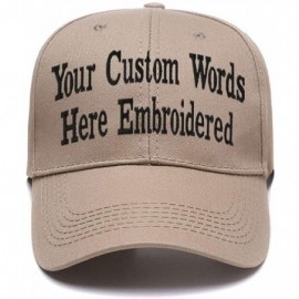 Baseball Caps Custom Embroidered Baseball Hat Personalized Adjustable Cowboy Cap Add Your Text - Khaki - C418HTMSE06 $31.63
