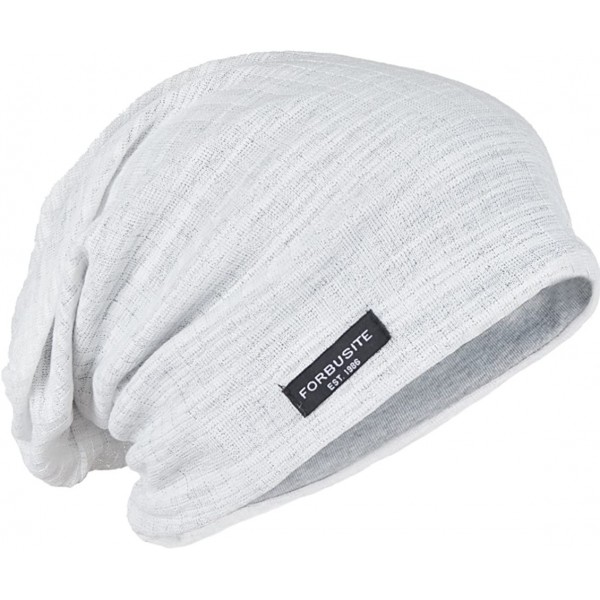 Skullies & Beanies B018 Distressed Stripe Slouch Beanie Skull Cap for Summer - B018h White - CO128CVKLEP $17.04