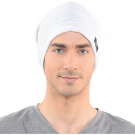 Skullies & Beanies B018 Distressed Stripe Slouch Beanie Skull Cap for Summer - B018h White - CO128CVKLEP $17.04