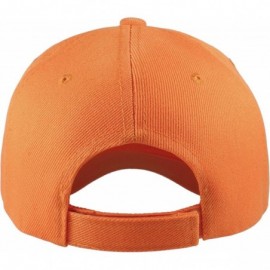 Baseball Caps Plain Blank Baseball Caps Adjustable Back Strap Wholesale LOT 12 PC'S - Orange - CN12NW5U4LR $22.74