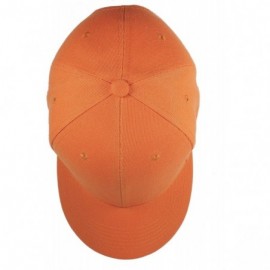 Baseball Caps Plain Blank Baseball Caps Adjustable Back Strap Wholesale LOT 12 PC'S - Orange - CN12NW5U4LR $22.74