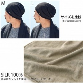 Skullies & Beanies Charm Slouchy Summer Silk Beanie Cap - Soft Mens Chemo Hat Sensitive Skin Womens - Navy - CW18MG2OZET $40.34