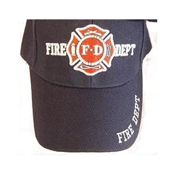 Baseball Caps Navy Blue Fd Fire Department Hat Dept Firemen Fdny Embroidered Baseball Ball Cap - CD113QGEI8H $11.57