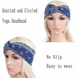 Headbands 6 Packs Headbands for Women Girls Cotton Knotted Yoga Sport Hair Band Headwrap - 6 Packs Geometric Style - C418HW9T...