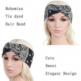 Headbands 6 Packs Headbands for Women Girls Cotton Knotted Yoga Sport Hair Band Headwrap - 6 Packs Geometric Style - C418HW9T...