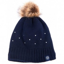 Skullies & Beanies Sparkle Bobble Hat - Navy - CB185O806TS $24.23