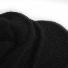 Bucket Hats Lady's Vintage Fleece Wool Blend Cloche Bucket Hat Floral Trimmed - Black - CD18HEZCUIN $19.80