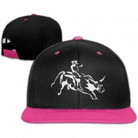 Baseball Caps Mens/Womens Hip-hop Hats Bull Riding Adjustable Sport Hat - Pink - CW18KI9HCO3 $13.45