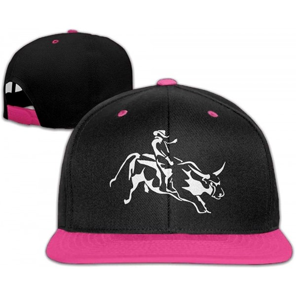 Baseball Caps Mens/Womens Hip-hop Hats Bull Riding Adjustable Sport Hat - Pink - CW18KI9HCO3 $13.45