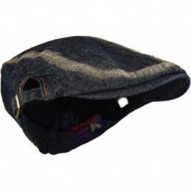 Newsboy Caps Men's Cotton Flat Cap IVY Gatsby newsboy Hunting Hat - Black Jeans - CV12NZF6V5Q $9.67