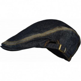 Newsboy Caps Men's Cotton Flat Cap IVY Gatsby newsboy Hunting Hat - Black Jeans - CV12NZF6V5Q $9.67