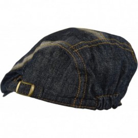 Newsboy Caps Men's Cotton Flat Cap IVY Gatsby newsboy Hunting Hat - Black Jeans - CV12NZF6V5Q $9.67