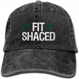 Baseball Caps Fit Shaced Shamrock Men Women Cowboy Hats Vintage Denim Trucker Baseball Caps - Black - CP1809G8I3C $11.59