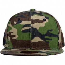 Baseball Caps Camo Camouflage Army Military Snapback Baseball Brim Cap FFH176GRN - Green - CQ11LKGKD9X $37.80