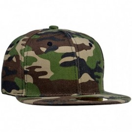 Baseball Caps Camo Camouflage Army Military Snapback Baseball Brim Cap FFH176GRN - Green - CQ11LKGKD9X $37.80