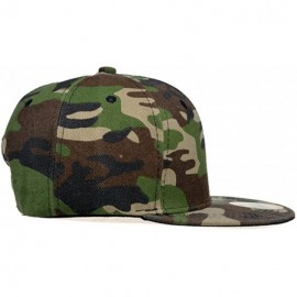 Baseball Caps Camo Camouflage Army Military Snapback Baseball Brim Cap FFH176GRN - Green - CQ11LKGKD9X $37.80