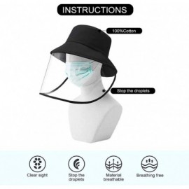 Baseball Caps Protective Hat-Baseball Cap with Cover Bucket Cap with Clear Cover - Non-detachable - C5197EOMTDZ $28.26