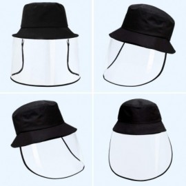 Baseball Caps Protective Hat-Baseball Cap with Cover Bucket Cap with Clear Cover - Non-detachable - C5197EOMTDZ $28.26