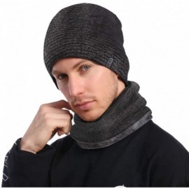 Skullies & Beanies Winter Beanie Hats Scarf Set - Gray - CO18X8UK7CH $8.44