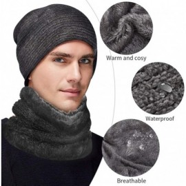 Skullies & Beanies Winter Beanie Hats Scarf Set - Gray - CO18X8UK7CH $8.44