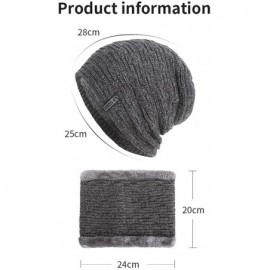 Skullies & Beanies Winter Beanie Hats Scarf Set - Gray - CO18X8UK7CH $8.44