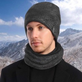 Skullies & Beanies Winter Beanie Hats Scarf Set - Gray - CO18X8UK7CH $8.44