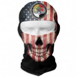 Balaclavas 3rd Special Forces Group Skull Balaclava Ski Mask Wind-Resistant Full Face Mask - White - CM192TEO88U $50.25