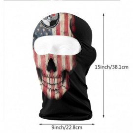 Balaclavas 3rd Special Forces Group Skull Balaclava Ski Mask Wind-Resistant Full Face Mask - White - CM192TEO88U $29.37